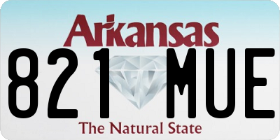 AR license plate 821MUE