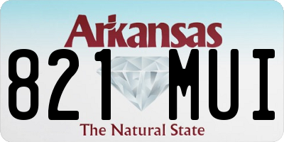 AR license plate 821MUI