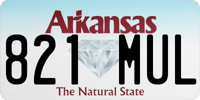 AR license plate 821MUL