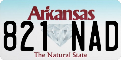 AR license plate 821NAD