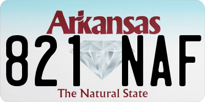 AR license plate 821NAF