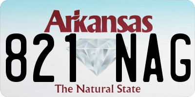 AR license plate 821NAG