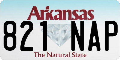 AR license plate 821NAP