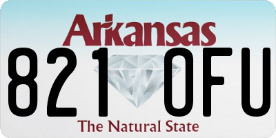 AR license plate 821OFU