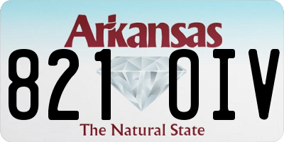 AR license plate 821OIV