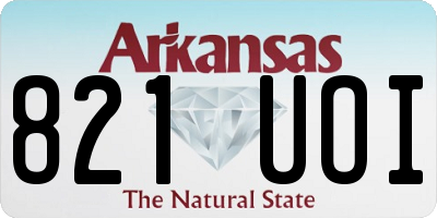 AR license plate 821UOI