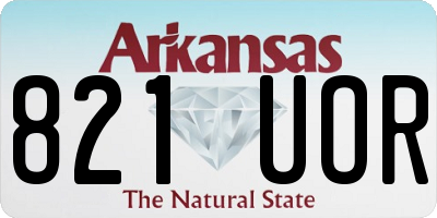 AR license plate 821UOR