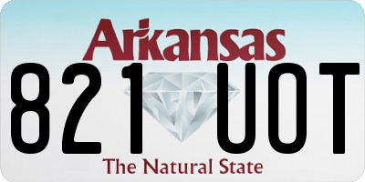AR license plate 821UOT