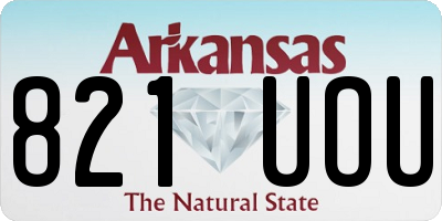 AR license plate 821UOU