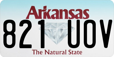 AR license plate 821UOV