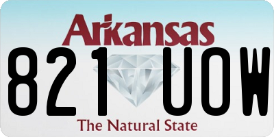 AR license plate 821UOW