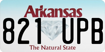 AR license plate 821UPB