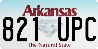 AR license plate 821UPC