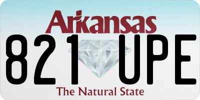 AR license plate 821UPE