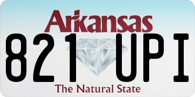 AR license plate 821UPI