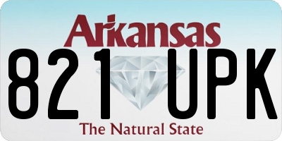 AR license plate 821UPK
