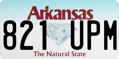 AR license plate 821UPM