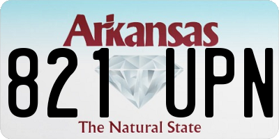 AR license plate 821UPN