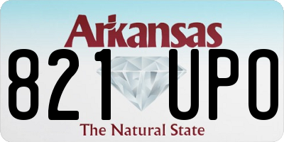 AR license plate 821UPO