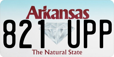 AR license plate 821UPP