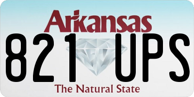 AR license plate 821UPS