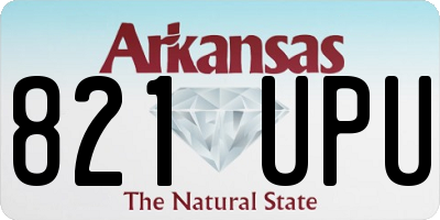 AR license plate 821UPU