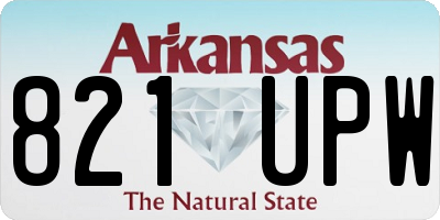 AR license plate 821UPW