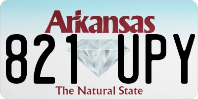 AR license plate 821UPY