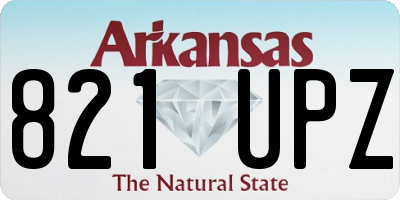 AR license plate 821UPZ