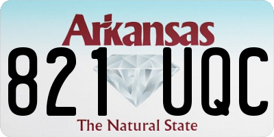 AR license plate 821UQC