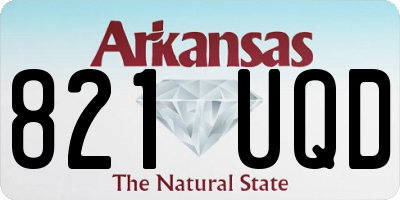 AR license plate 821UQD