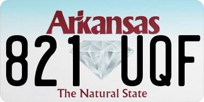 AR license plate 821UQF