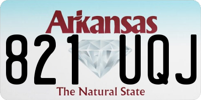 AR license plate 821UQJ