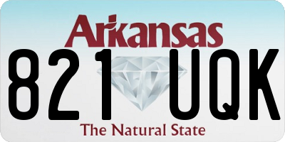 AR license plate 821UQK