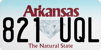 AR license plate 821UQL