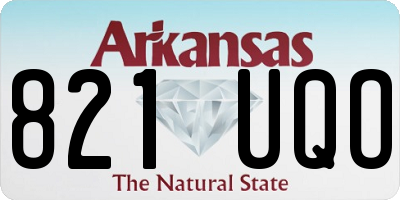 AR license plate 821UQO