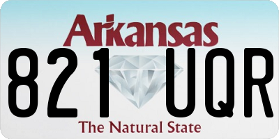 AR license plate 821UQR