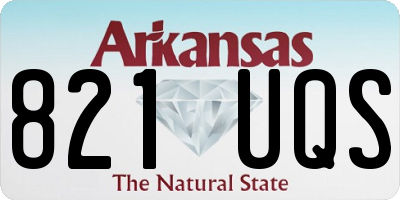 AR license plate 821UQS