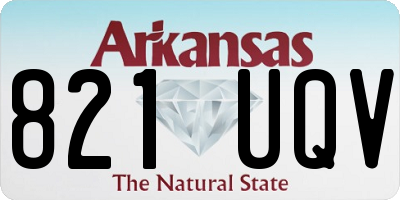 AR license plate 821UQV