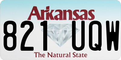 AR license plate 821UQW