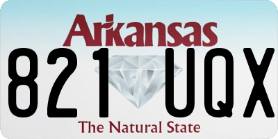 AR license plate 821UQX