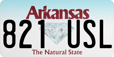 AR license plate 821USL