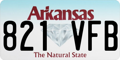 AR license plate 821VFB