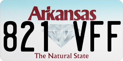 AR license plate 821VFF