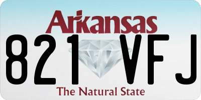 AR license plate 821VFJ