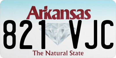 AR license plate 821VJC