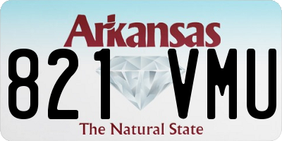 AR license plate 821VMU