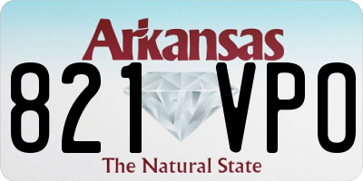 AR license plate 821VPO