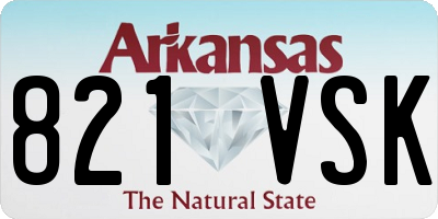 AR license plate 821VSK