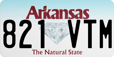 AR license plate 821VTM
